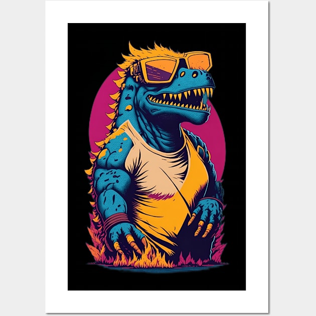 Retro Godzilla Wall Art by Shop Goods